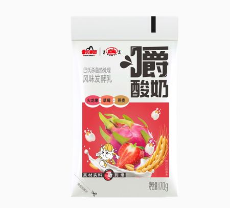 170g嚼酸奶（草莓+火龙果+燕麦）