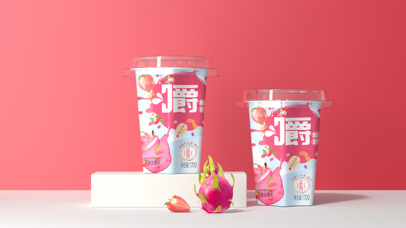 170g塑杯嚼酸奶（火龙果+草莓+燕麦）