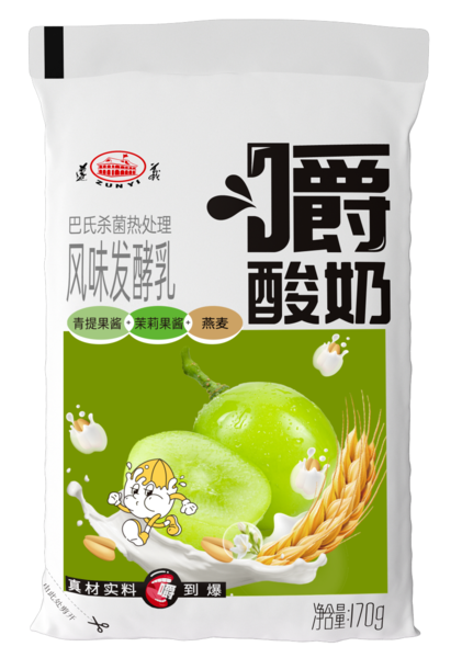 170g嚼酸奶（青提果酱+茉莉果酱+燕麦）（1X16）